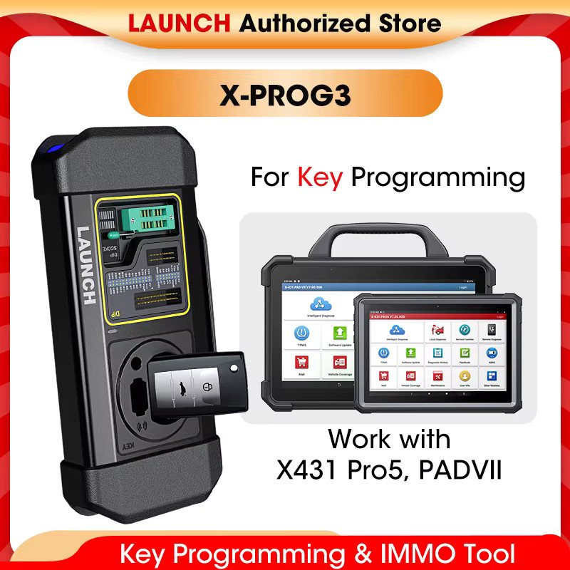 Launch X431 XPROG3 OBD2-Scanner Autoschlüssel-Programmierer für Wegfahrsperren und Smart Keys, Schwarz - Bild 2