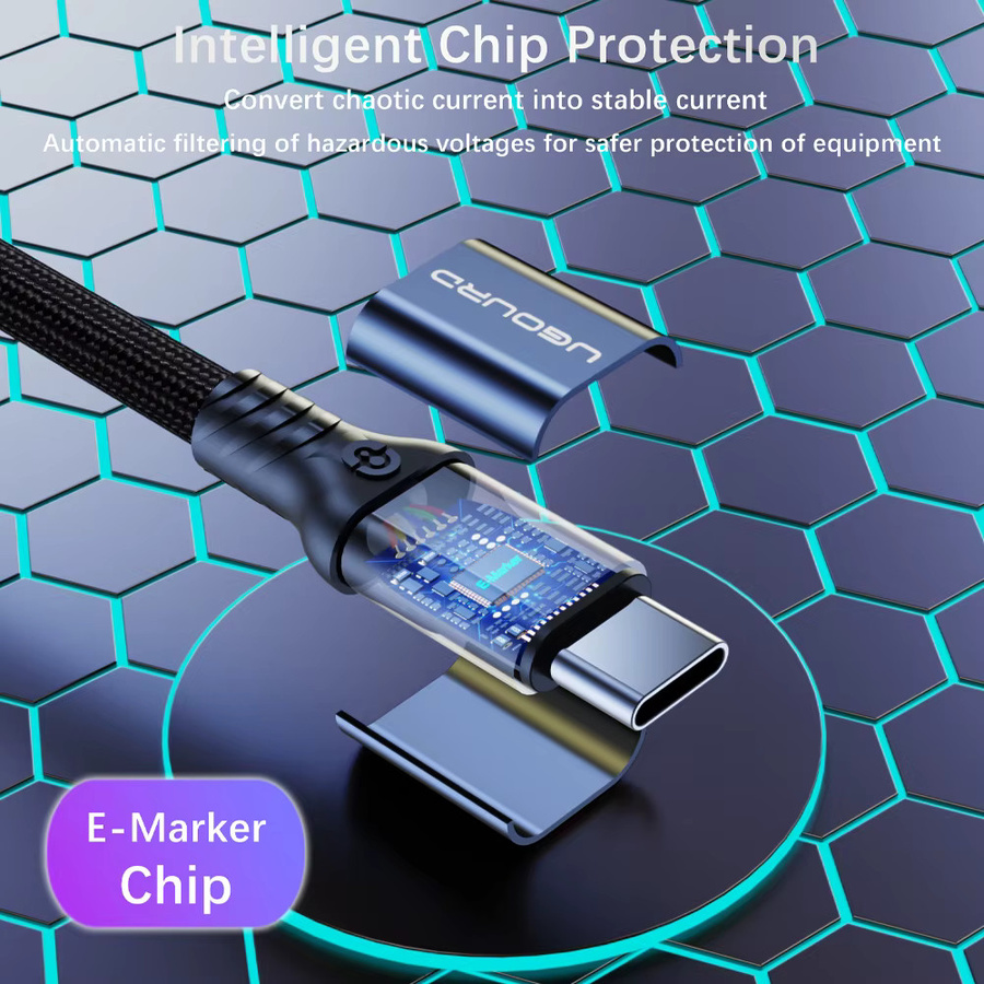 UGOURD USB-A auf USB-C Kabel, Schwarz, 10 Gbit/s Datenübertragung und 60 W Schnellladung (USB 3.2 / USB 3.1 Gen2) - Bild 4