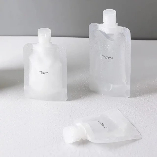 Wiederverwendbare Reise-Nachfüllbeutel für Lotion und Shampoo, transparent, Set mit 3 Größen (30 ml, 50 ml, 100 ml) - Bild 1
