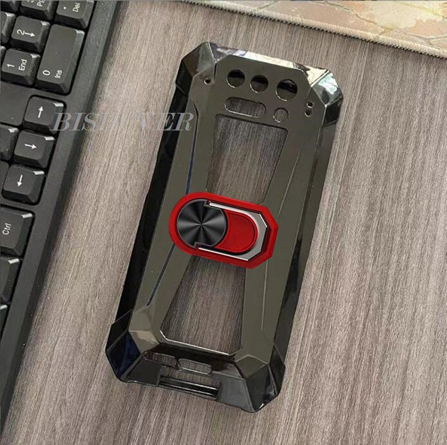 Unihertz 8849 Tank 2 Pro Silikon Schutzhülle mit Ringhalterung in Schwarz - Bild 1