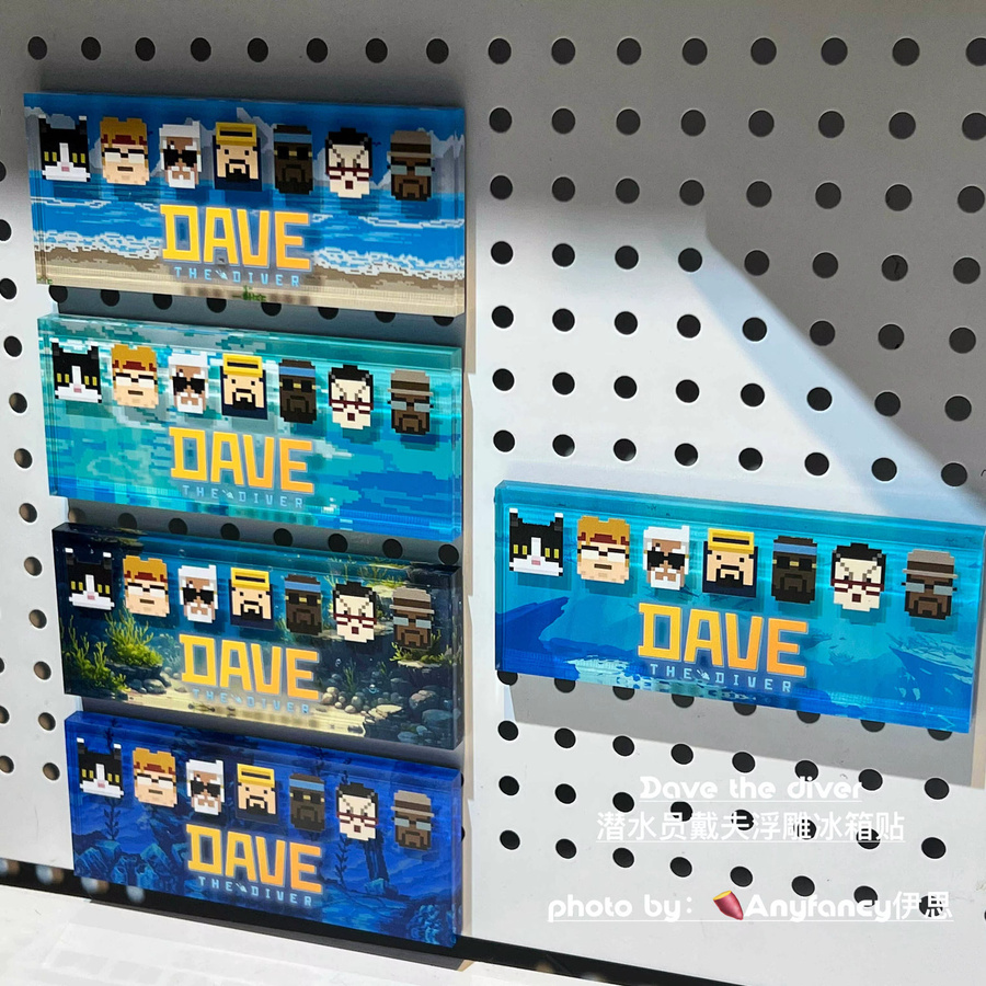 Bandai Dave The Diver Relief Kühlschrankmagnet mit Pixel-Charakter-Design in Multicolour, B/H: 12 x 5 cm - Bild 3