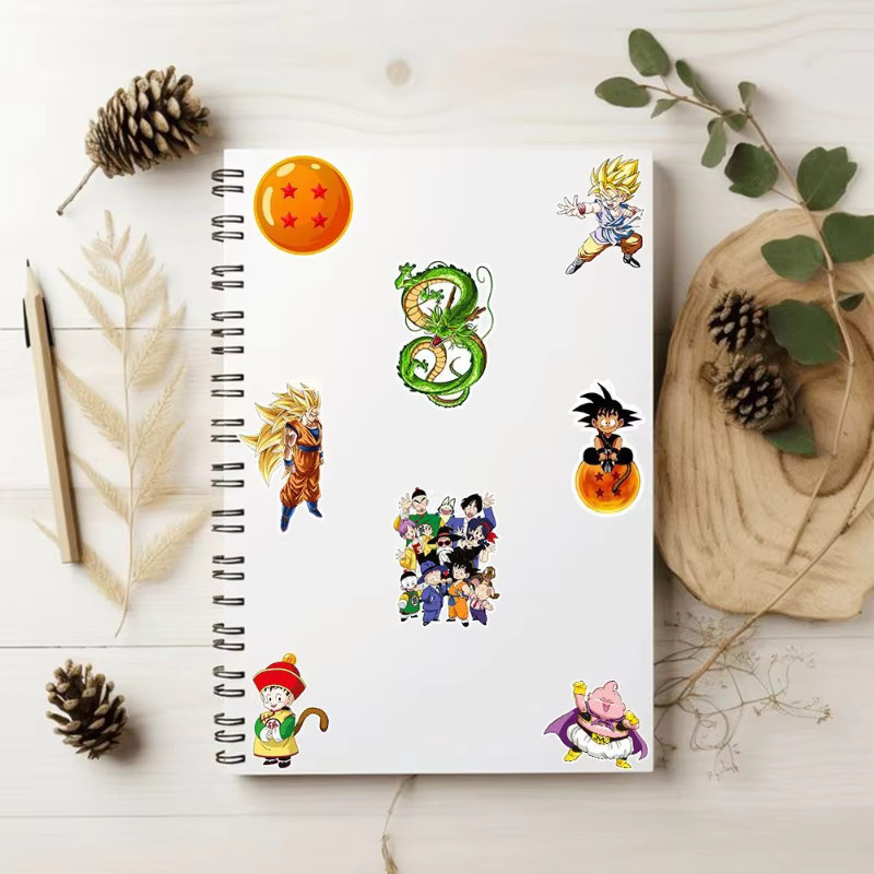 Bandai Dragon Ball Anime Aufkleber mit Goku Motiv, wasserfeste Graffiti Sticker in Multicolour für deinen Planer - Bild 3