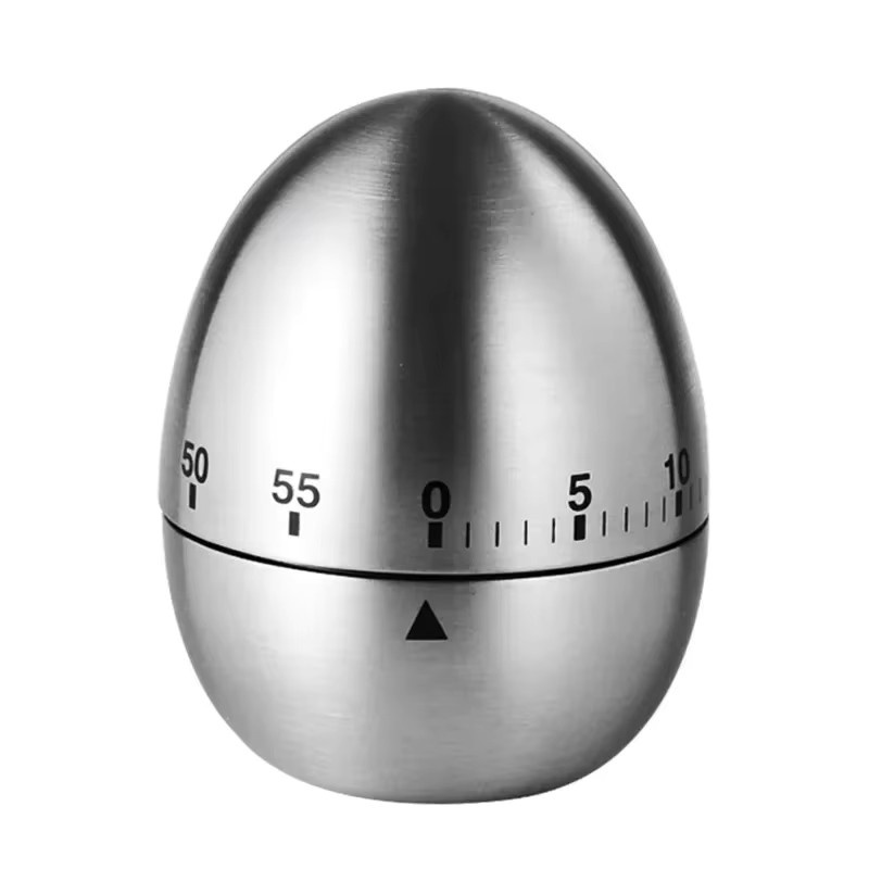 Mechanischer Küchentimer YUZI in Silber für Eier und Kochen mit Countdown-Funktion - Bild 3