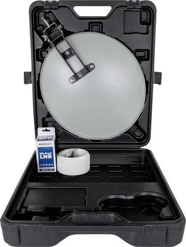 Megasat Campingkoffer SAT-Anlage inklusive LNB, Kabel, Spiegel, Masthalterung und Saugfuß - Bild 1