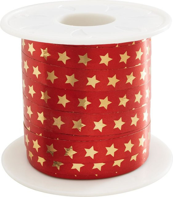Ringelband Christmas Star in Rot aus Polypropylen für Weihnachten - Bild 1