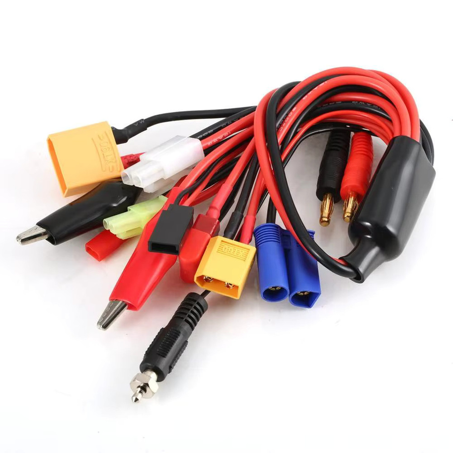 NeebRC 8 in 1 / 11 in 1 Batterie Ladegerät Konverter Kabel Set mit Banana, XT60 und Tamiya Steckern für IMAX B6 B6AC RC Lipo Adapter in Multicolour - Bild 3