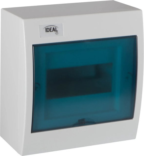 Kanlux Verteilerkasten Aufputz KDB-S06T aus ABS in Weiß und Blau mit 6 Modulen, B: 19,4 cm, H: 20,4 cm, T: 6,3 cm - Bild 1