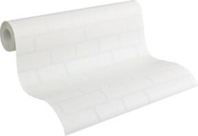A.S. Création Vliestapete Meistervlies Pro in Weiß mit Steinoptik, überstreichbar, 10,05 x 0,53 m - Bild 1
