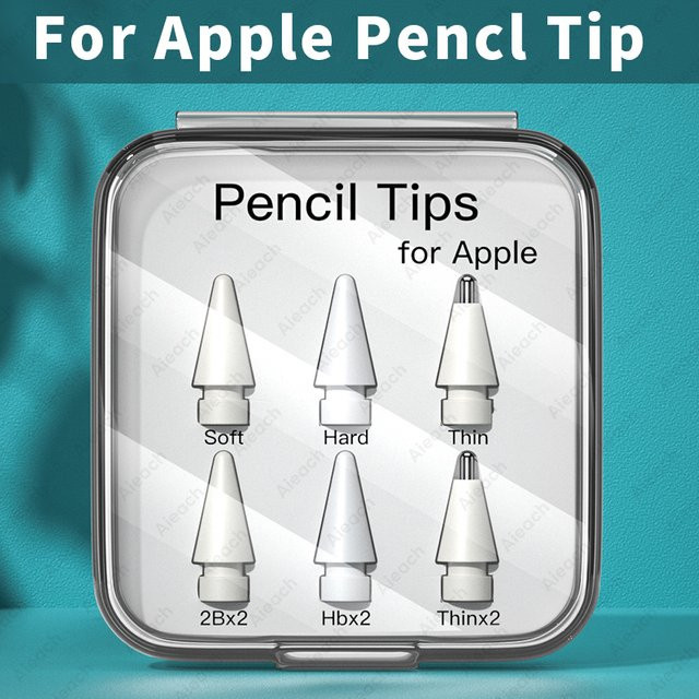 Ersatzspitzen Set für Apple Pencil Pro sowie 1. und 2. Generation USB-C in Weiß, langlebige Stylus-Stiftspitzen für dein iPad - Bild 1