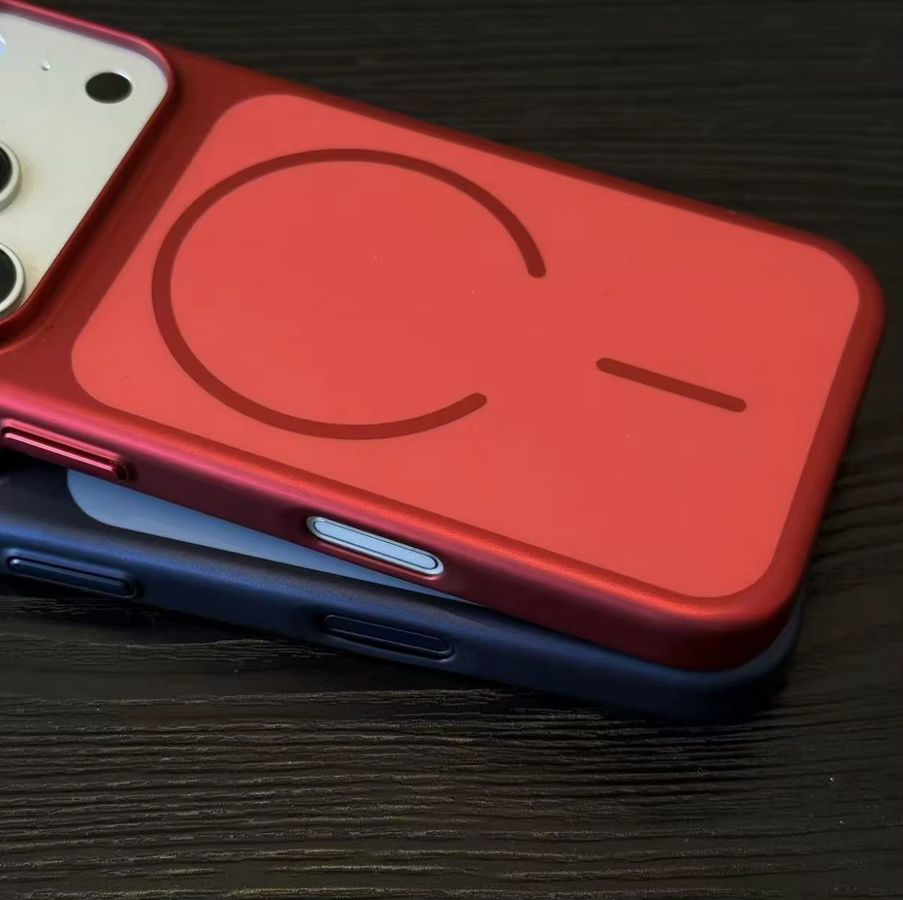 Original Ultra-Dünne MagSafe Handyhülle für iPhone 17 16 15 14 13 12 Pro Max und 17 Air Plus Magnetische Stoßfeste PC-Handyhülle in Blau oder Rot - Bild 2