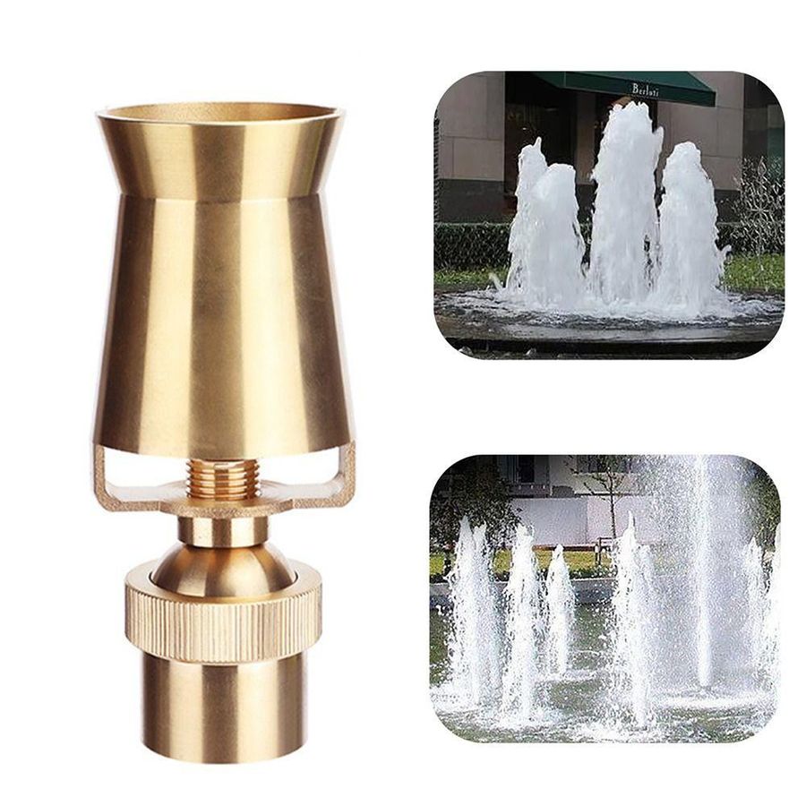 ruosenSY Messing Düse für Springbrunnen und Schwimmbecken mit 1/2 Zoll Innengewinde und 3/4 Zoll Außengewinde für Blubber- und Strahlbrunnen - Bild 4