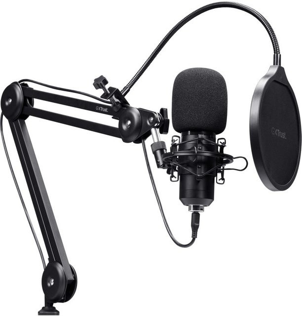 Trust Gaming GXT 270 Emita II+ Streaming-Mikrofon mit verstellbarem Arm, Condenser, Schwarz - Bild 2