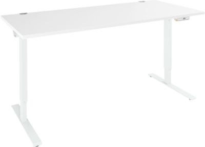 Schäfer Shop Genius Schreibtisch AERO FLEX elektrisch höhenverstellbar mit T-Fuß und Memorypanel, weiß, Breite: 180 cm - Bild 1
