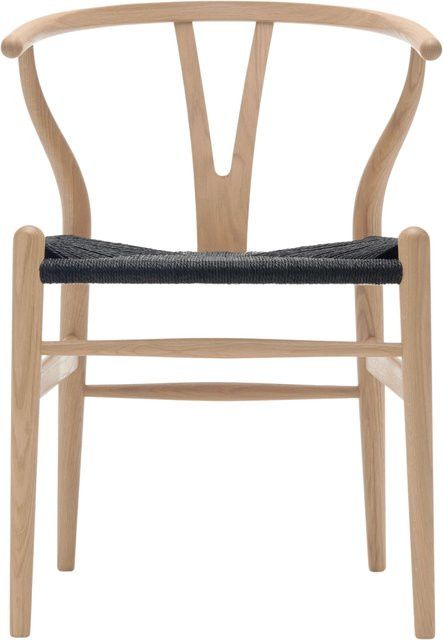 Carl Hansen & Søn CH24 Y Wishbone Stuhl aus Eiche mit weißer Papierkordel - Bild 1