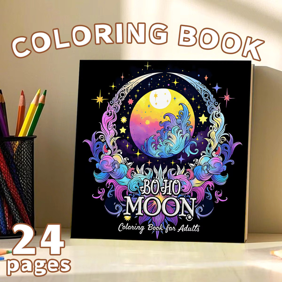 BOHO MOON Mutige, einfache Muster, Malbuch für Erwachsene - Bild 2