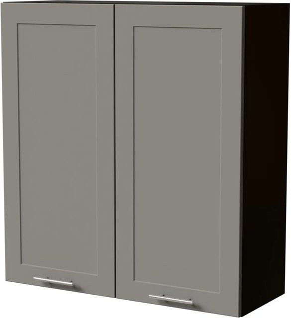 Feldmann-Wohnen Hängeschrank Oslo W4 in Schwarz und Dust Grey Matt mit Soft-Close-Türen, B/T/H: 90 x 32,5 x 96 cm - Bild 1