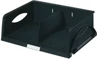 Leitz Briefablage Sorty aus Kunststoff für DIN A4 quer und DIN C4 quer, grau/transparent/schwarz, B: 40,5 cm, T: 30,0 cm, H: 12,5 cm - Bild 1