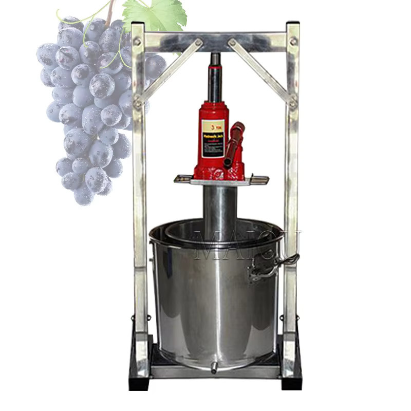 Manuelle hydraulische Fruchtpresse von maiou aus Edelstahl in Silber, 22 l Entsafter für Trauben, Honig, Heidelbeeren und Maulbeeren - Bild 3