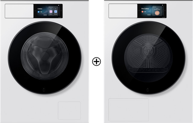 Samsung Waschtrockner Set AI Home Frontlader mit App-Steuerung und WLAN in Weiß - Bild 1