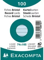 Exacompta Karteikarten DIN A7 liniert in Blau und Weiß - Bild 1