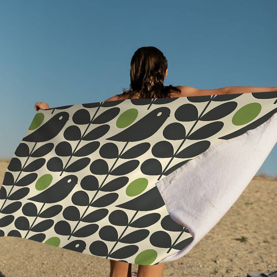 Orla Kiely Mikrofaser Strandtuch mit Blumenmuster, schnelltrocknend und saugfähig, Multicolour, 30 x 30 cm - Bild 3