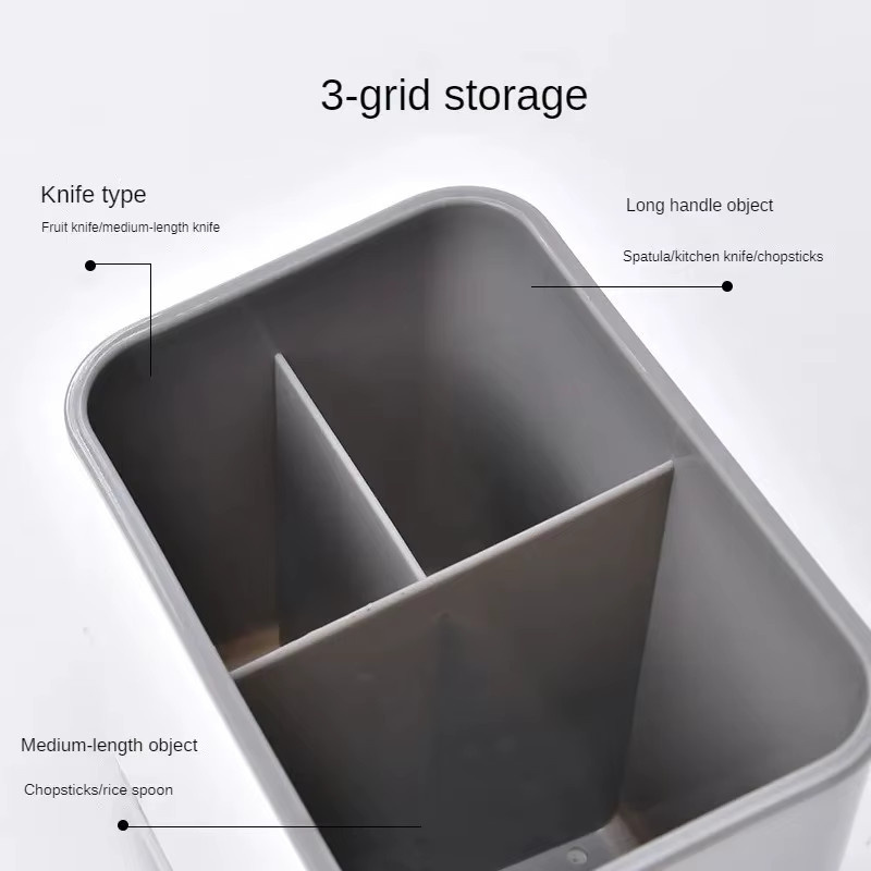Küche Abtropfregal mit Abtropfschale aus Kunststoff in Grau oder Weiß - Bild 3