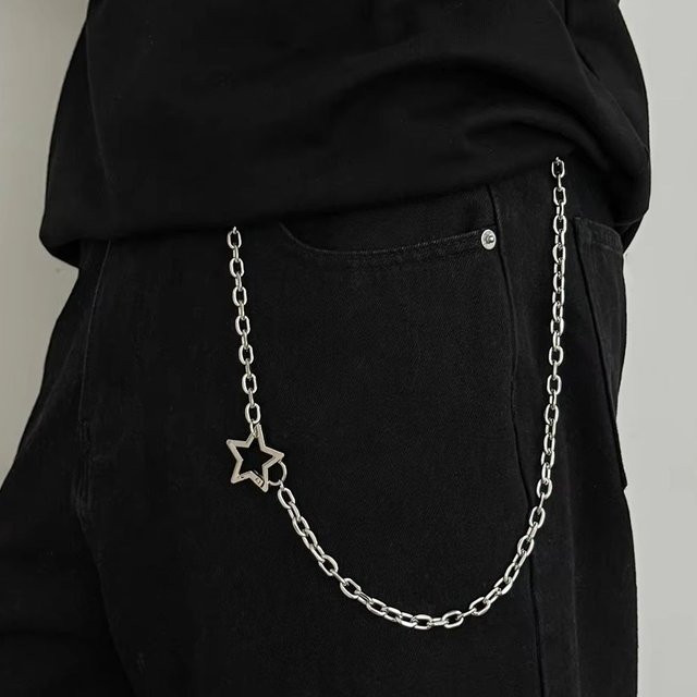 KunJoe Schlüsselanhänger Stern, Silber, Punk, Unisex - Bild 1