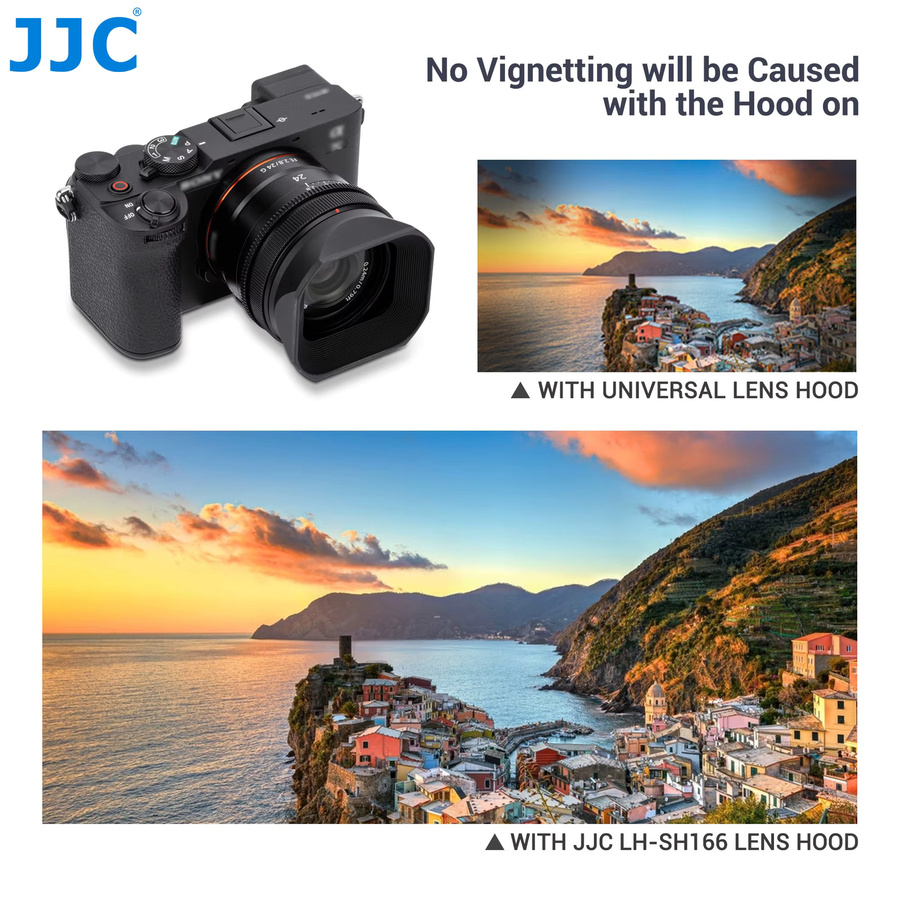 JJC Gegenlichtblende in Schwarz für Sony FE 24 mm f/2,8 G (SEL24F28G), FE 40 mm f/2,5 G (SEL40F25G) und FE 50 mm f/2,5 G (SEL50F25G) Objektive - Bild 5