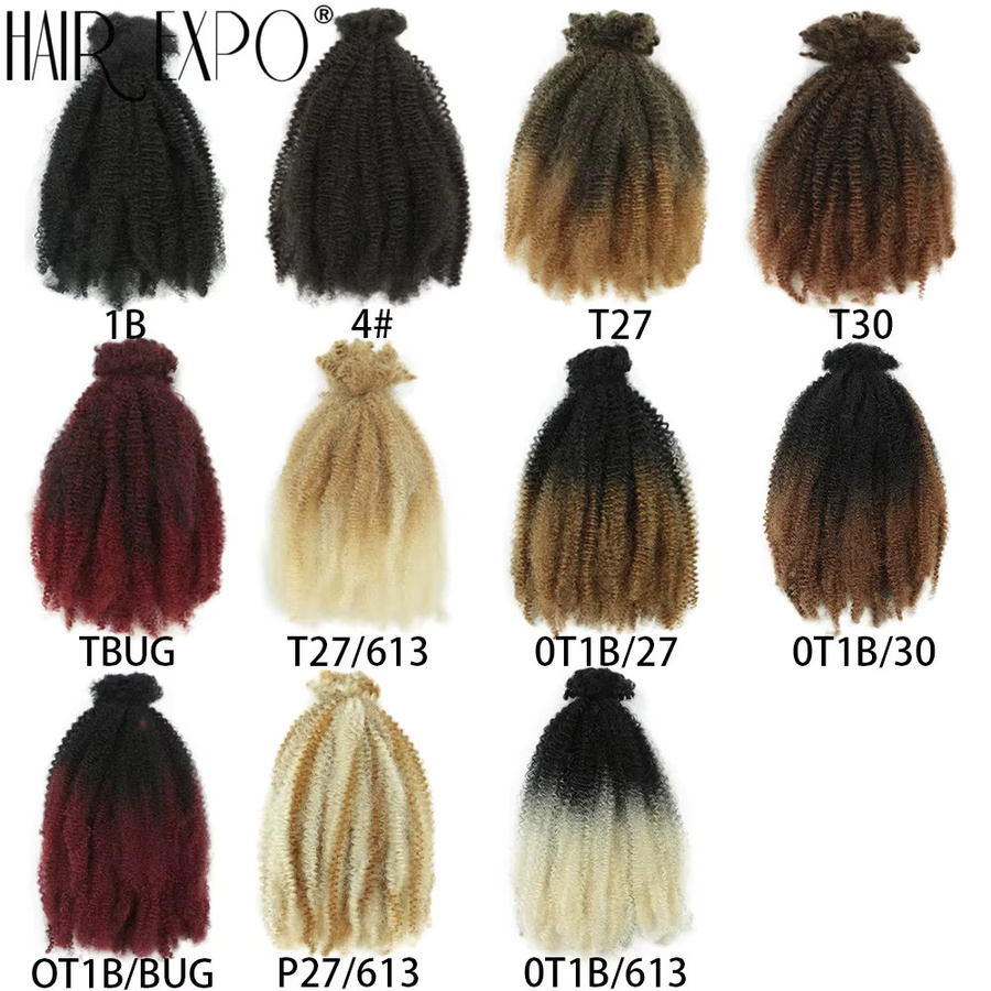 Afro Twist Häkeln Haar Extensions, 12 Zoll, Ombre, Protein Faser, Unisex - Bild 2