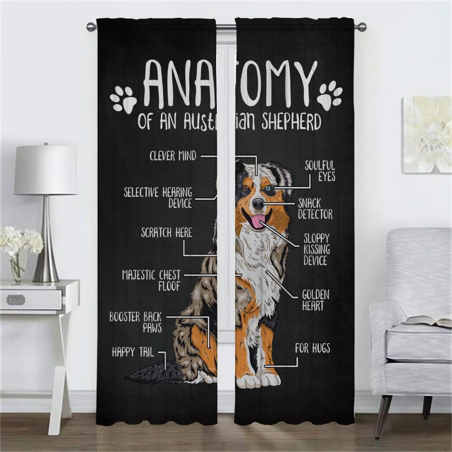 Set aus 2 Verdunkelungsvorhängen aus Polyester für Wohnzimmer und Schlafzimmer, Halloween Dekoration, Breite: 100 cm, Höhe: 130 cm - Bild 1