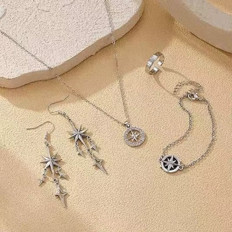 SKZOO Schmuck-Set, Halskette, Armband, Ringe, Ohrringe, Silber, Damen - Bild 2