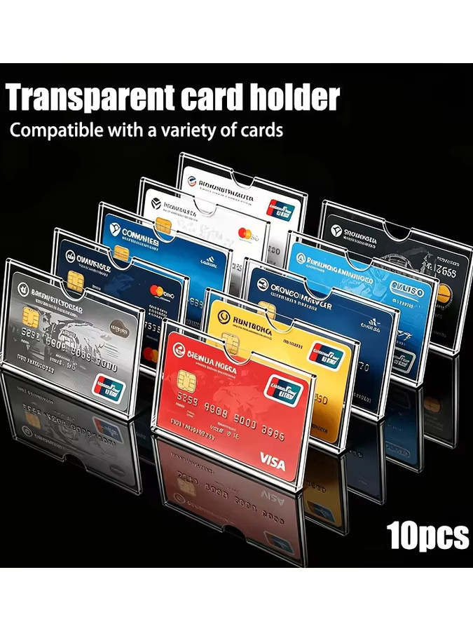 10er-Pack transparente Ausweishüllen aus Kunststoff für Bankkarten und Dokumente - Bild 5