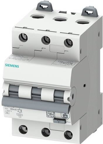 Siemens RCBO FI-Schutzschalter und Leitungsschutzschalter 3-polig 6 A grau 5SU13367FP06 - Bild 1