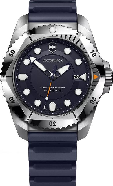Victorinox Herrenuhr Dive Pro, Quarz, Edelstahl, 43 mm, Blau, 30 ATM - Bild 1