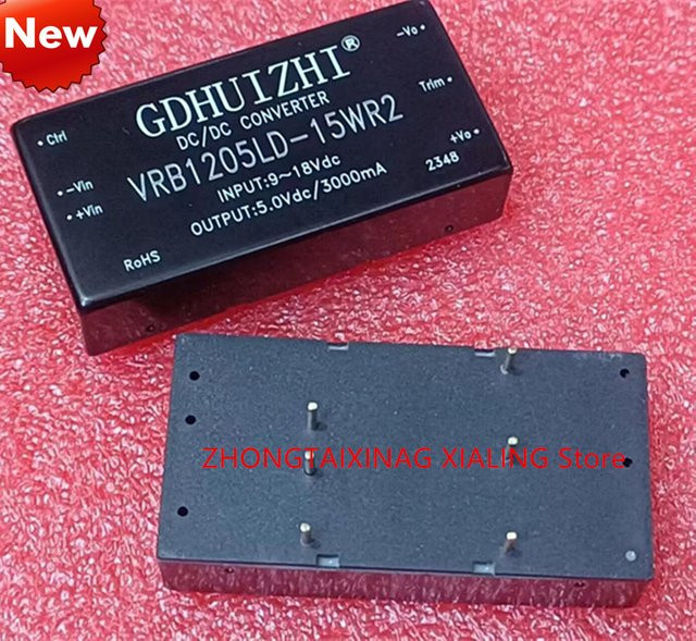 ZHONGXIANGTAI VRB1205LD-15WR2 DIP-Modul 15 W 5VDC/3000mA in Schwarz - Bild 1