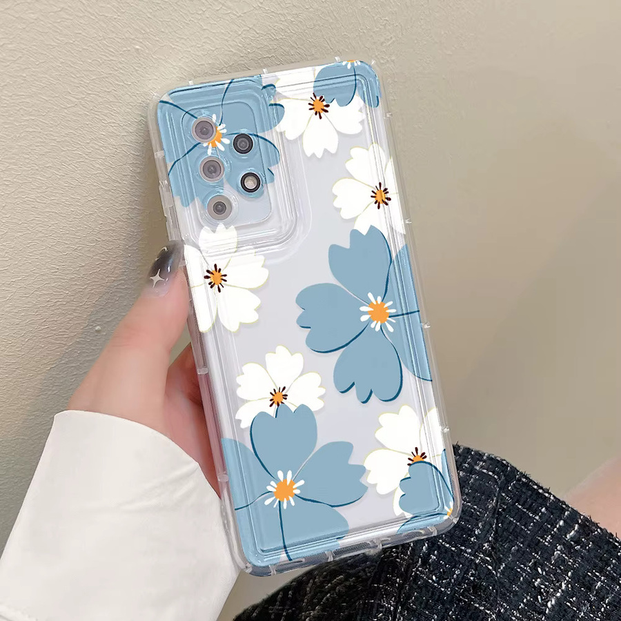 Samsung TPU Blumen Etui in Multicolour für verschiedene Modelle wie A54 5G, A55, S24 Ultra und weitere - Bild 3