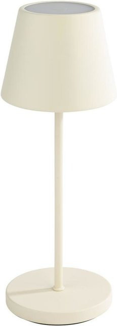 APS Akkutischleuchte MERLE LED Tischleuchte aus Metall in Weiß, dimmbar mit Fernbedienung, Ø 11 cm x H 30,5 cm - Bild 1
