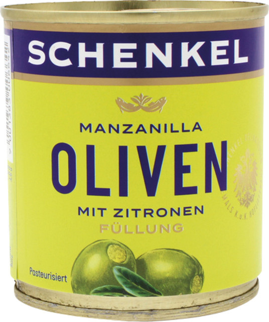 Schenkel Manzanilla grüne Oliven mit Zitronen-Füllung 200 g - Bild 1