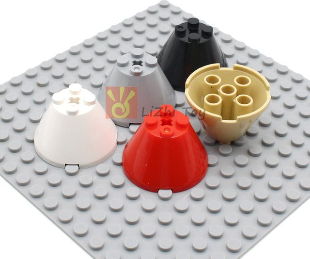 jile MOC Bausteine 3943b Kegel 4x4x2 mit Achsloch, Zubehör, 10-teiliges Set - Bild 1