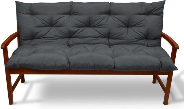 Beautissu Flair BR Bankauflage Graphitgrau B: 120 cm, T: 50 cm - Bild 1