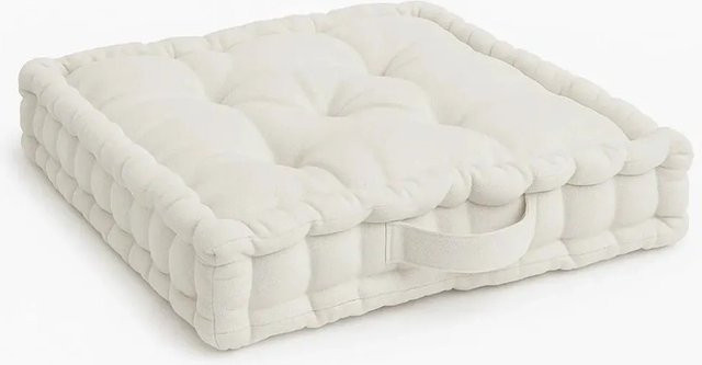 Beautissu Mila Stuhlkissen aus Baumwolle in Beige, B/T/H: 50 x 50 x 10 cm - Bild 1