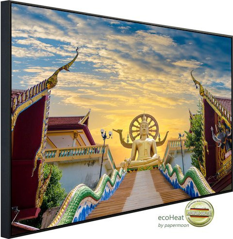 papermoon Infrarotheizung EcoHeat Buddah palast mit Matt-Effekt in Bunt, App-Steuerung und Überhitzungsschutz - Bild 1