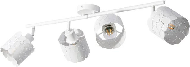 Lindby Deckenlampe Aralena Modern Weiß aus Metall, 4-flammig, E27, Wohnzimmerleuchte - Bild 1