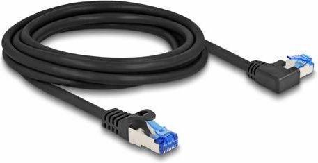 Delock RJ45 Patchkabel CAT 6a S/FTP Ethernet LAN Kabel Schwarz, Länge: 3,00 m - Bild 1