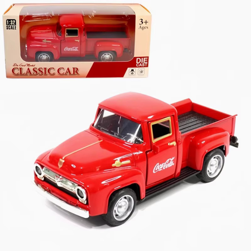 WELLY 1955 Chevrolet's Pickup Truck Transporter, Legierungsautomodell, 1:32, ab 3 Jahre - Bild 2
