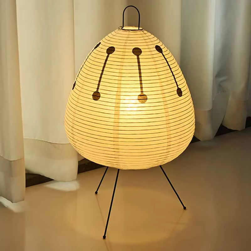 Claeted LED Moderne Tischlampe aus weißem Xuan Papier für Wohnzimmer, Schlafzimmer und Hotel - Bild 5