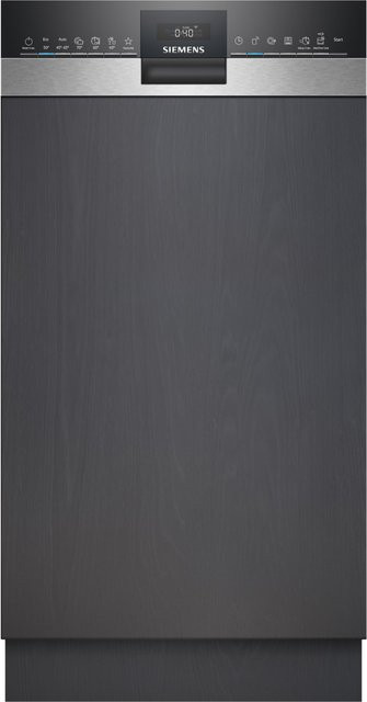 Siemens iQ500 SR55ZS10ME Einbau-Geschirrspüler teilintegriert in Edelstahl und Schwarz, Breite: 45 cm - Bild 1