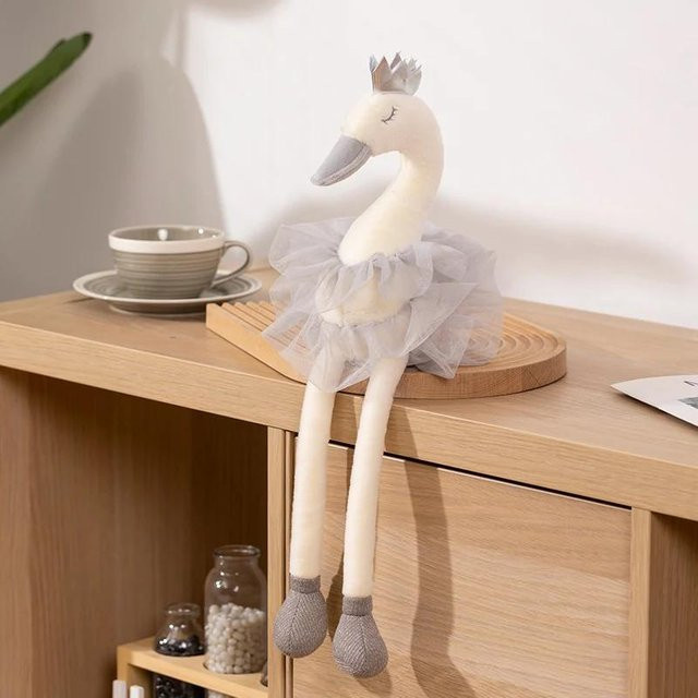 Schöner Wohnen Schwan, Plüschtier, Weiß & Rosa, 60cm - Bild 1