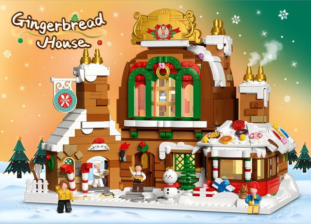 JAKI DIY Weihnachtshaus Modellbausteine Set in Mehrfarbig für Kinder als Weihnachtsdekoration - Bild 1