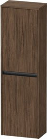 Duravit Halbhochschrank Ketho.2 in Nussbaum dunkel mit 2 Türen und Glasfachböden, B/T/H: 40 x 24 x 132 cm - Bild 1